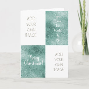 Create Your Own Green Glam Christmas Personalised Holiday Card
