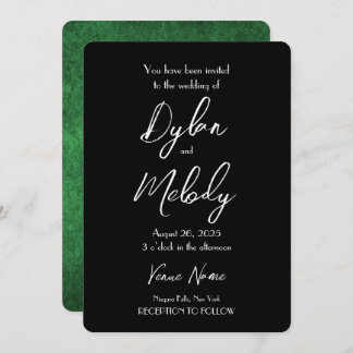 Create Your Own Green Grunge Wedding Invitation