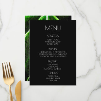 Create Your Own - Green Leaf Veins Menu