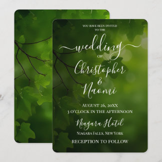 Create Your Own Green Leaves Invitation