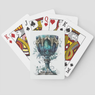 Create Your Own Green Nature Chalice Playing Cards