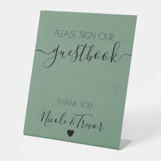 Create Your Own Green Sign Our Guestbook Wedding