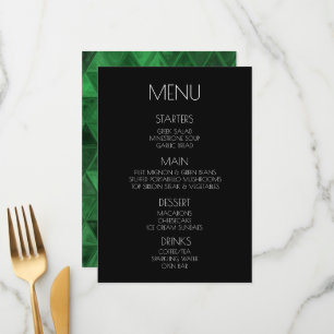 Create Your Own - Green Triangle Tiles Menu
