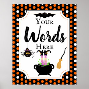 create your own halloween party sign