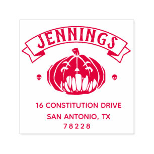 Create Your Own Halloween Return Address Self-inking Stamp