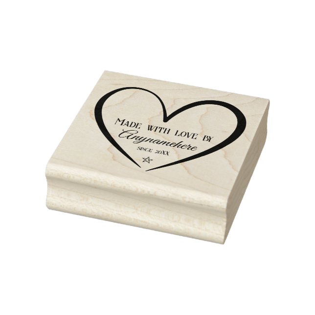 Create Your Own Hand Drawn Heart Logo Rubber Stamp (Stamp)