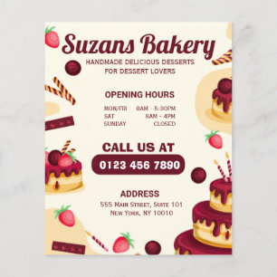 Create your own handmade with love Bakery menu