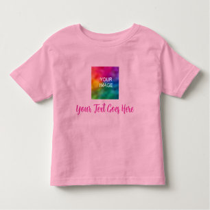Create Your Own Handwritten Script Text Name Pink Toddler T-Shirt