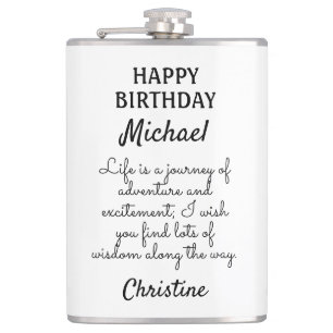 Create Your Own Happy Birthday Hip Flask