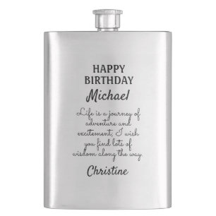 Create Your Own Happy Birthday Hip Flask