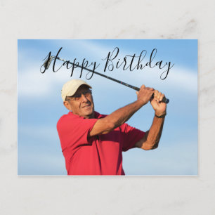 Create Your Own Happy Birthday to golfer Postcard