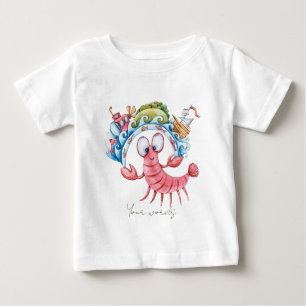 Create Your Own Happy Crab Seaside Town Baby T-Shirt