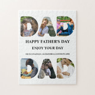 Create your own Happy fathers day 6 photo collage Jigsaw Puzzle