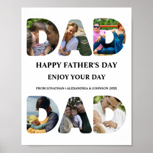 Create your own Happy fathers day 6 photo collage Poster
