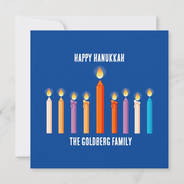 Create Your Own Happy Hanukkah Card (Front)