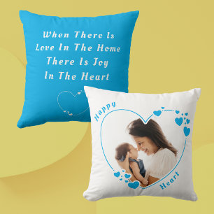 Create your own Happy Heart Throw Pillow