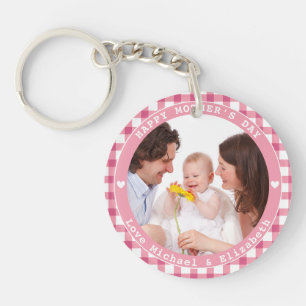 Create Your Own Happy Mother's Day Family Photo Key Ring