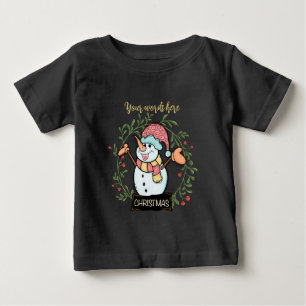 Create Your Own Happy Snowman Baby T-Shirt