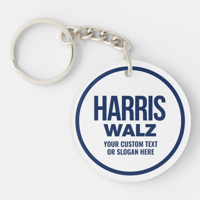 Create Your Own Harris Walz 2024 Key Ring (Front)