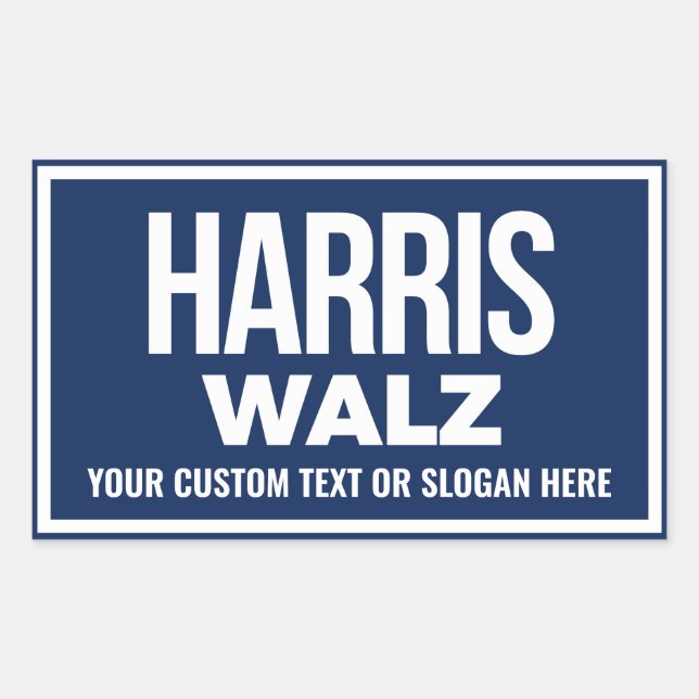 Create Your Own Harris Walz 2024 Rectangular Sticker (Front)