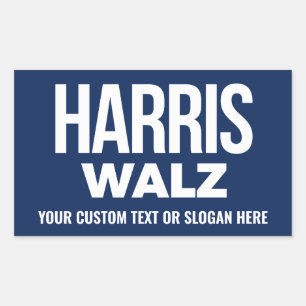 Create Your Own Harris Walz 2024 Rectangular Sticker