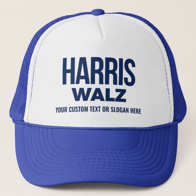 Create Your Own Harris Walz 2024 Trucker Hat (Front)