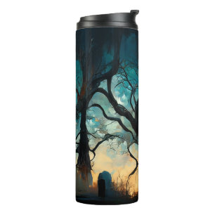 Create Your Own Haunted Graveyard Halloween Thermal Tumbler