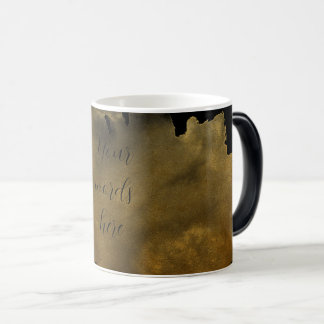 Create Your Own Hazy Gold Splash Black Magic Mug