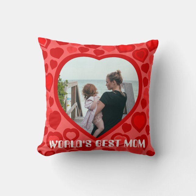Create your own heart framed photo cushion (Front)