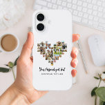 Create Your Own Heart Shaped Photo Collage iPhone 16 Case<br><div class="desc">Create your own heart shaped photo collage phone case featuring your favourite pictures in a love heart shape photo grid. Add your personalised text in modern minimalist typography.</div>