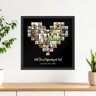Create Your Own Heart Shaped Photo Collage Poster