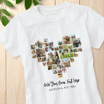 Create Your Own Heart Shaped Photo Collage T-Shirt<br><div class="desc">Create your own heart shaped photo collage t-shirt featuring your favourite pictures in a love heart shape photo grid alongside your personalised text in modern minimalist typography.</div>