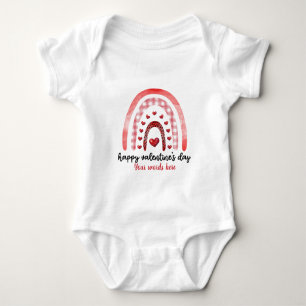 Create Your Own Hearts Rainbow Valentine Baby Bodysuit
