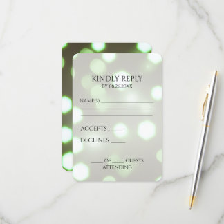 Create Your Own Hexagon Bokeh Background RSVP Card