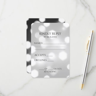 Create Your Own Hexagon Bokeh Background RSVP Card