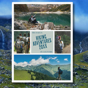 Create your own hiking hiker highlights photo postcard