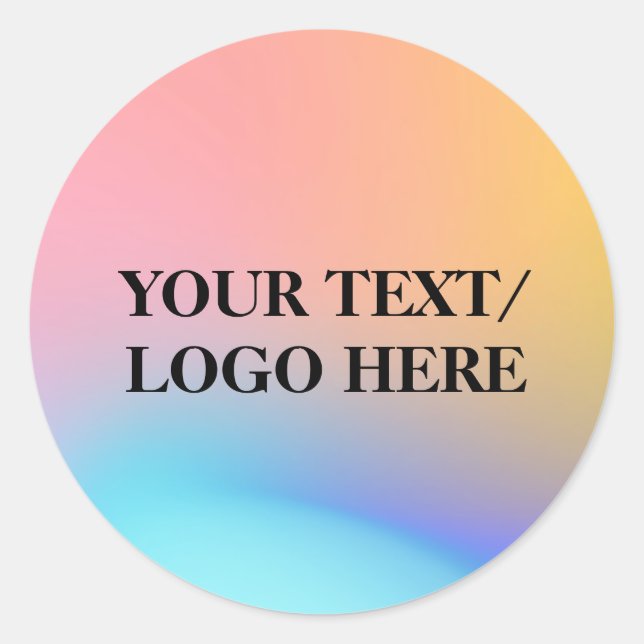 CREATE YOUR OWN HOLOGRAPHIC CLASSIC ROUND STICKER (Front)