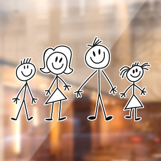 Create Your Own Home or Car Stick Figure Family 