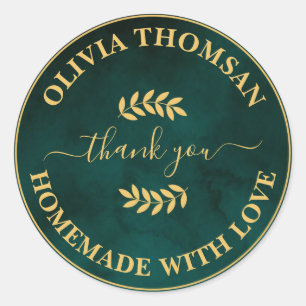 Create Your Own Homemade With Love Thank you  Classic Round Sticker