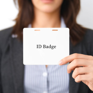 Create Your Own Horizontal 4" x 5" PVC Plastic ID Badge