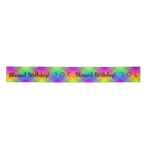 Create Your Own Hot Rainbow Gingham Satin Ribbon