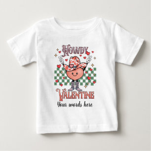 Create Your Own Howdy Valentine Heart Baby T-Shirt