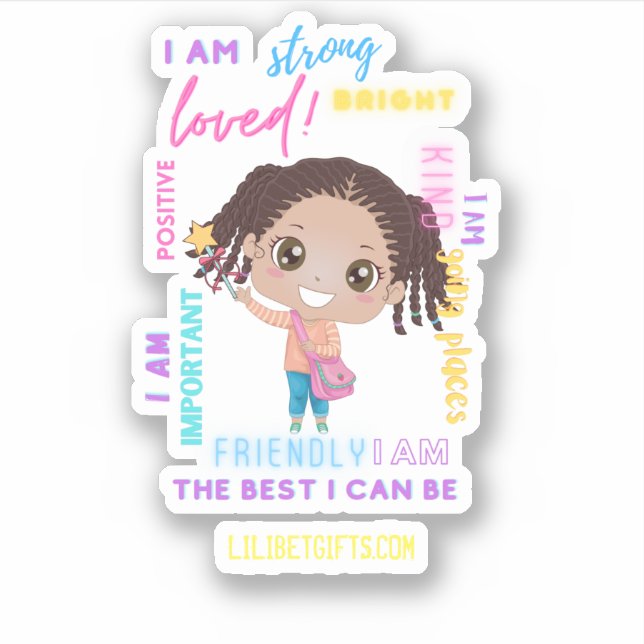 Create Your Own I AM - Positive Girl Affirmations (Front)