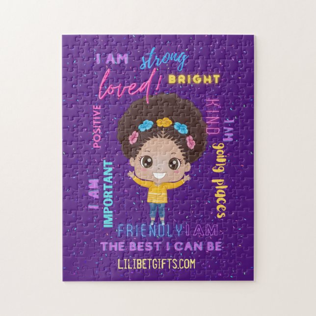 Create Your Own I AM - Positive Girl Affirmations Jigsaw Puzzle (Vertical)