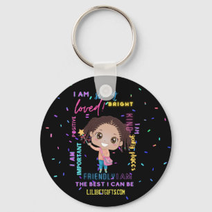 Create Your Own I AM - Positive Girl Affirmations Key Ring