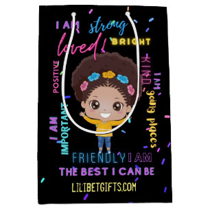 Create Your Own I AM - Positive Girl Affirmations Medium Gift Bag