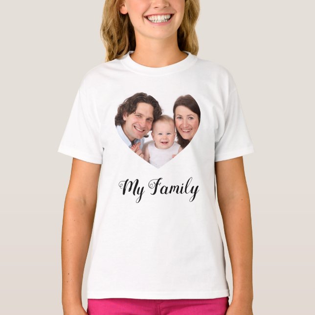 Create Your Own I love My family Valentine's Day T-Shirt (Front)