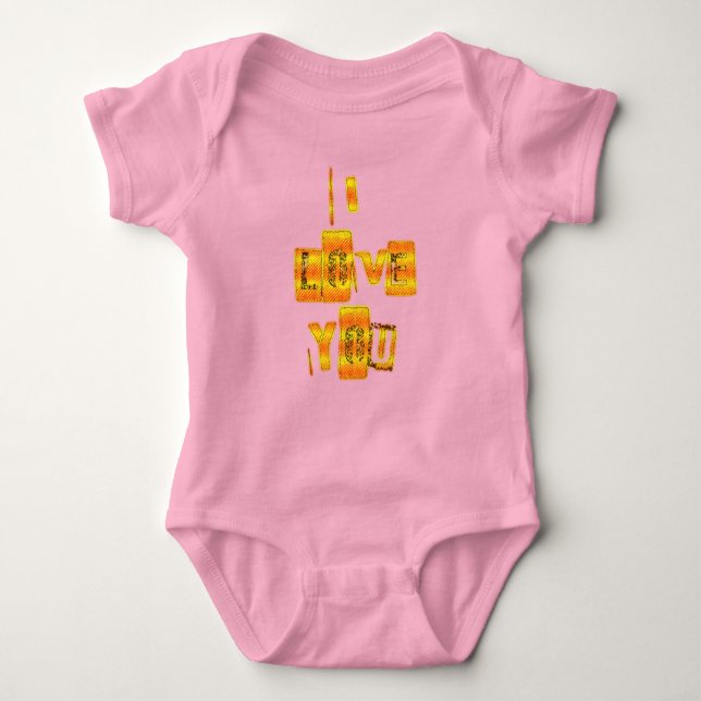Create Your Own I Love You Baby Bodysuit (Front)