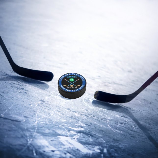 Create Your Own Ice Hockey Custom Name Number Puck (Creator Uploaded)
