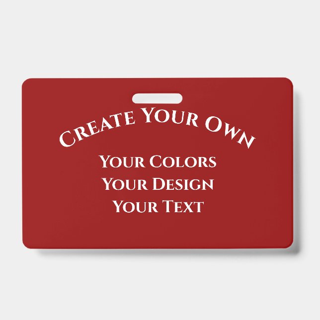 Create Your Own ID Badge (Front)